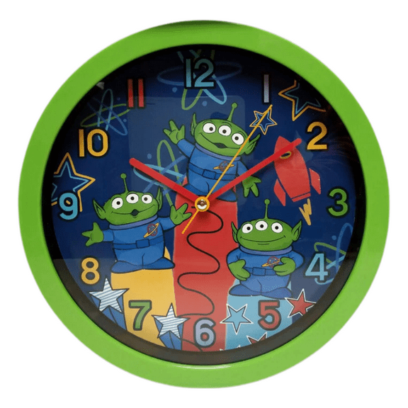 Disney Toy Story Wall Clock with Green Aliens Design