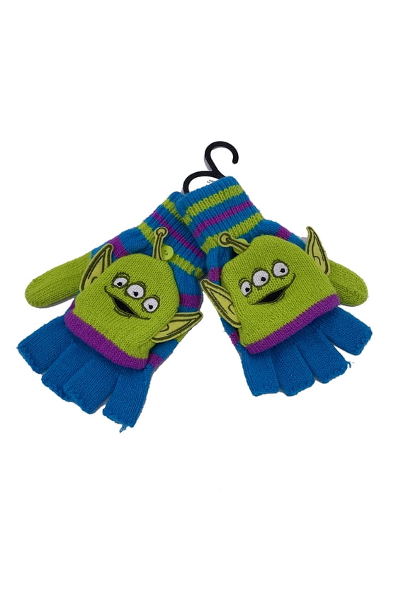 Toy Story Womens Flip-top Fingerless Gloves One Size Blue Green