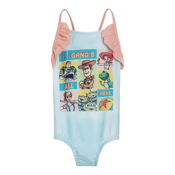 Disney Toy Story Woody Buzz Lightyear Bo Peep UPF 50+ One Piece Bathing Suit Tie Dye Toddler to Little Kid