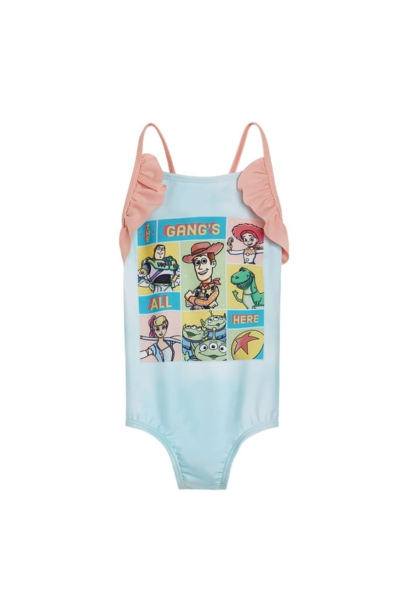 Toy Story Woody Buzz Lightyear Bo Peep UPF 50+ One Piece Bathing Suit Tie Dye Toddler to Little Kid