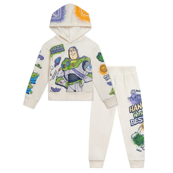 Disney Toy Story Woody Buzz Lightyear Bullseye Fleece Pullover Hoodie and Jogger Pants Outfit Set Toddler to Big Kid