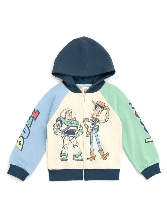 Toy Story Woody Buzz Lightyear Fleece Zip Up Hoodie Toddler to Big Kid