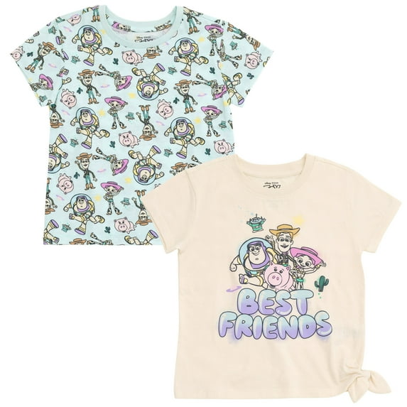 Disney Toy Story Woody Buzz Lightyear Jessie 2 Pack T-Shirts Toddler to Big Kid