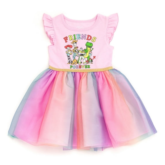 Disney Toy Story Woody Buzz Lightyear Jessie Pleated Tulle Tutu Dress Toddler to Big Kid