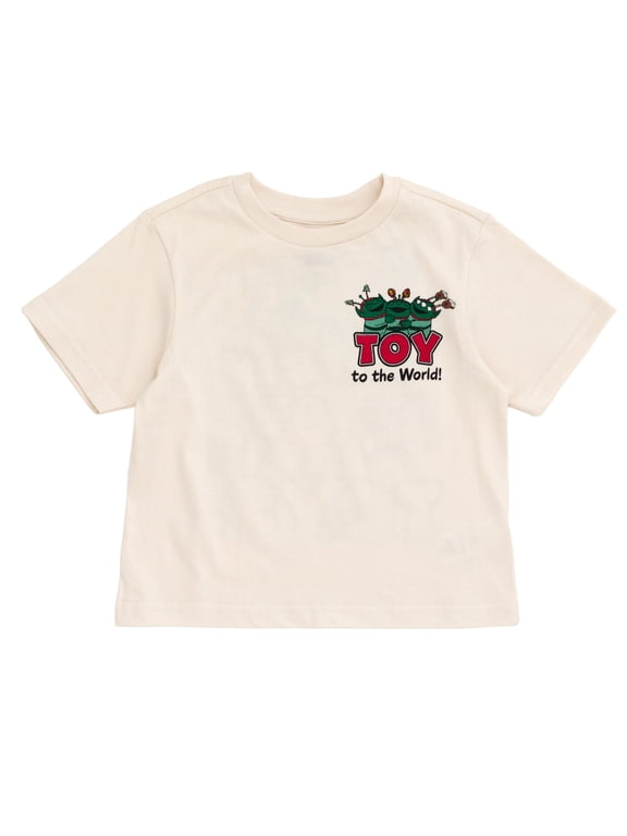 Toy Story Little Boys' Holiday Short Sleeve T-Shirt Cream