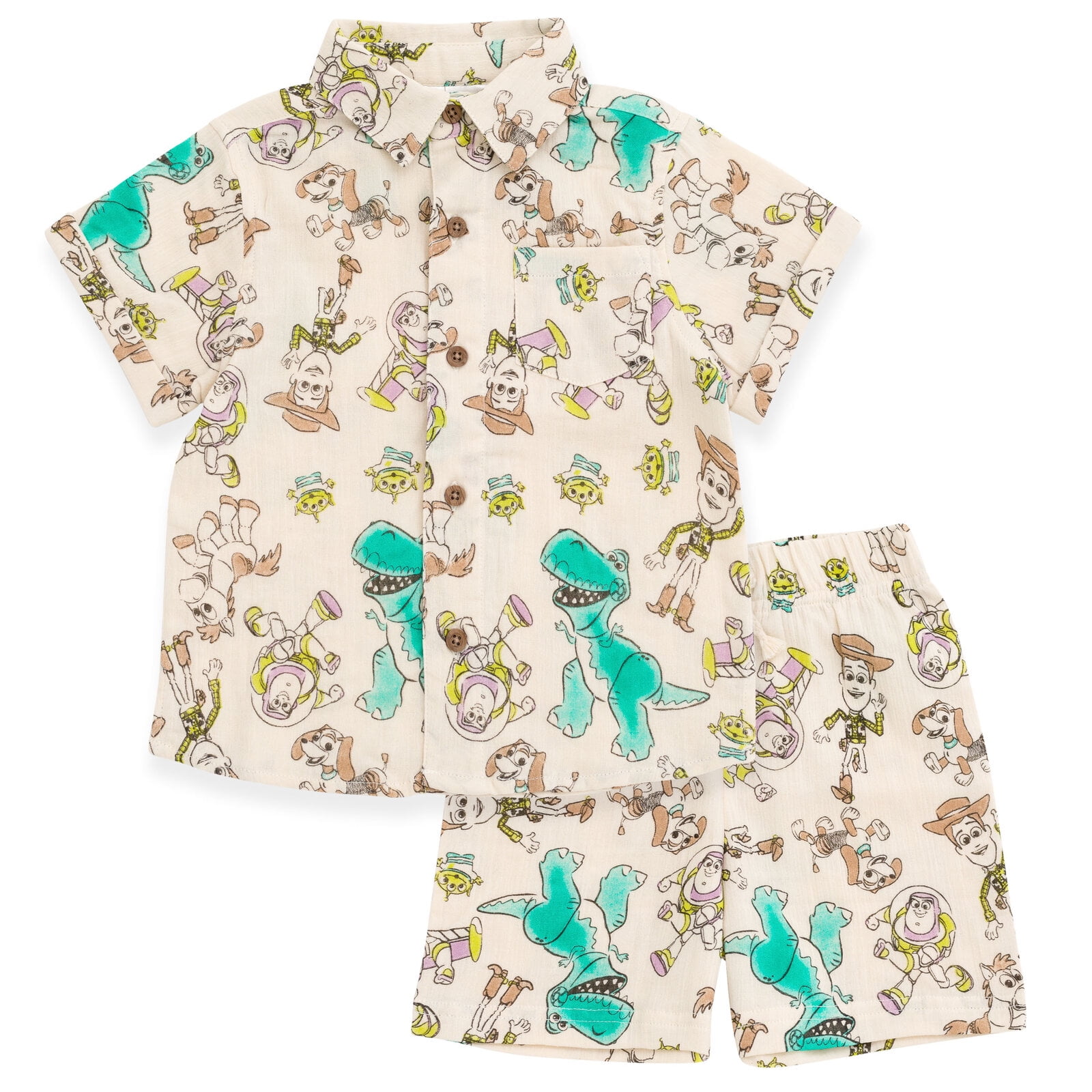 Disney Toy Story Woody Buzz Lightyear Slinky Dog Cotton Gauze Matching