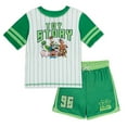 thumbnail image 1 of Disney Toy Story Woody Buzz Lightyear Slinky Dog Rash Guard and Swim Trunks UPF 50+ Outfit Set Infant to Little Kid, 1 of 5