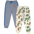 thumbnail image 1 of Disney Toy Story Woody Buzz Lightyear Slinky Dog Rex Fleece 2 Pack Jogger Pants Toddler to Big Kid, 1 of 5