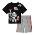 thumbnail image 1 of Disney Toy Story Woody Buzz Lightyear Slinky Dog T-Shirt and Mesh Basketball Shorts Outfit Set Toddler to Little Kid, 1 of 5