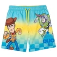 thumbnail image 1 of Disney Toy Story Woody Buzz Lightyear Swim Trunks UPF 50+ Toddler to Little Kid, 1 of 4