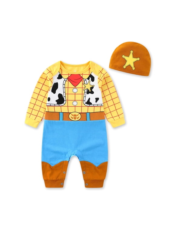 Toy Story Woody Coverall with Cap (Baby Boys), 2 Piece Set, Sizes NB-24M