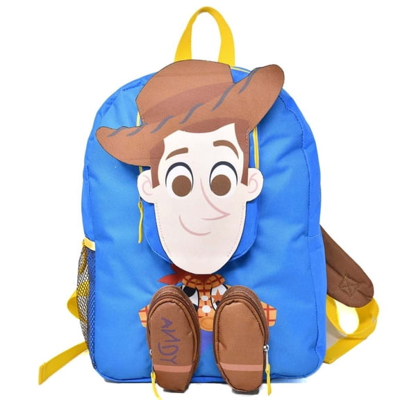 Disney Toy Story's Woody 3D Nylon Kids Bookbag, 16" School Backpack for Kids ages 3+