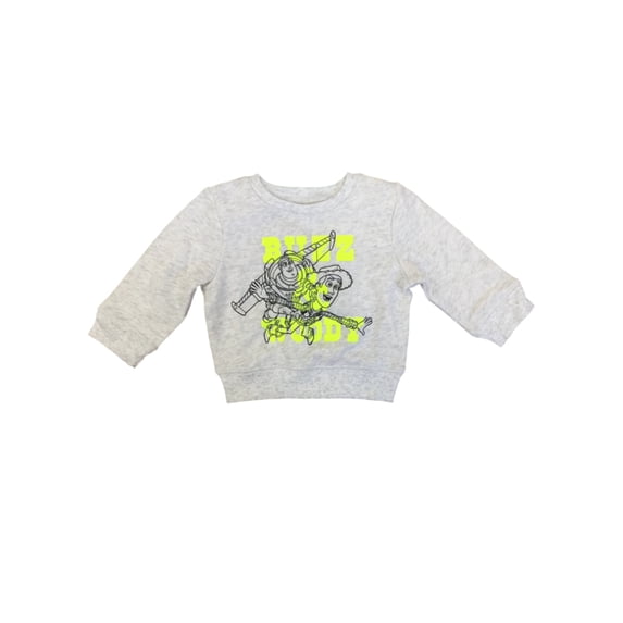 Disney Toys Infant Boys Gray Buzz Lightyear Sweatshirt Woody Sweat Shirt 24m
