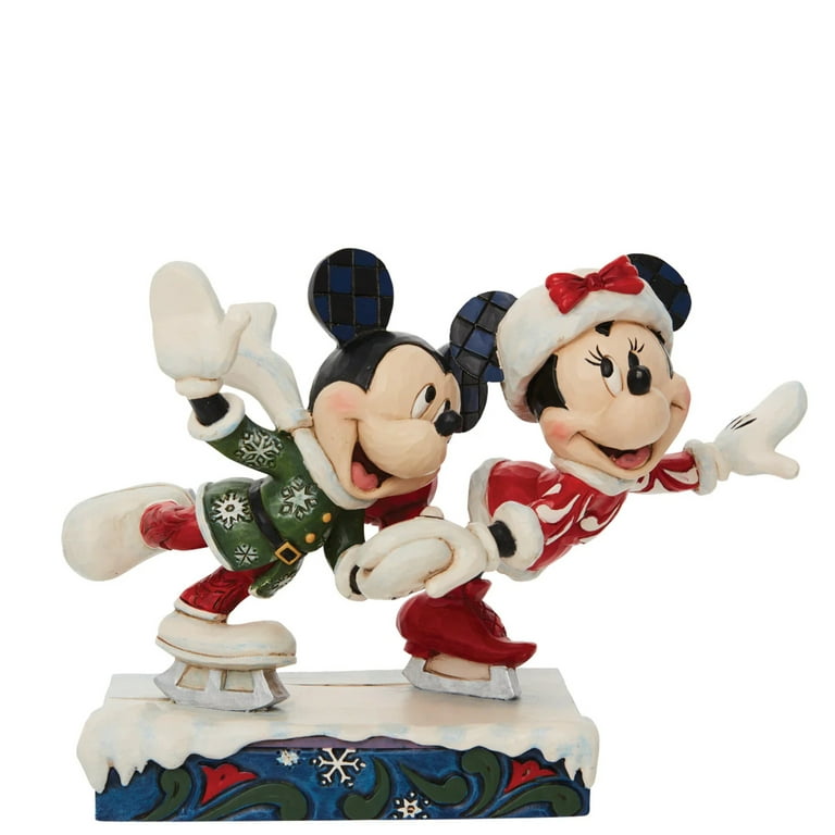 Disney Traditions Minnie Mouse and Mickey Mouse Ice Skating by Jim Shore  Statue