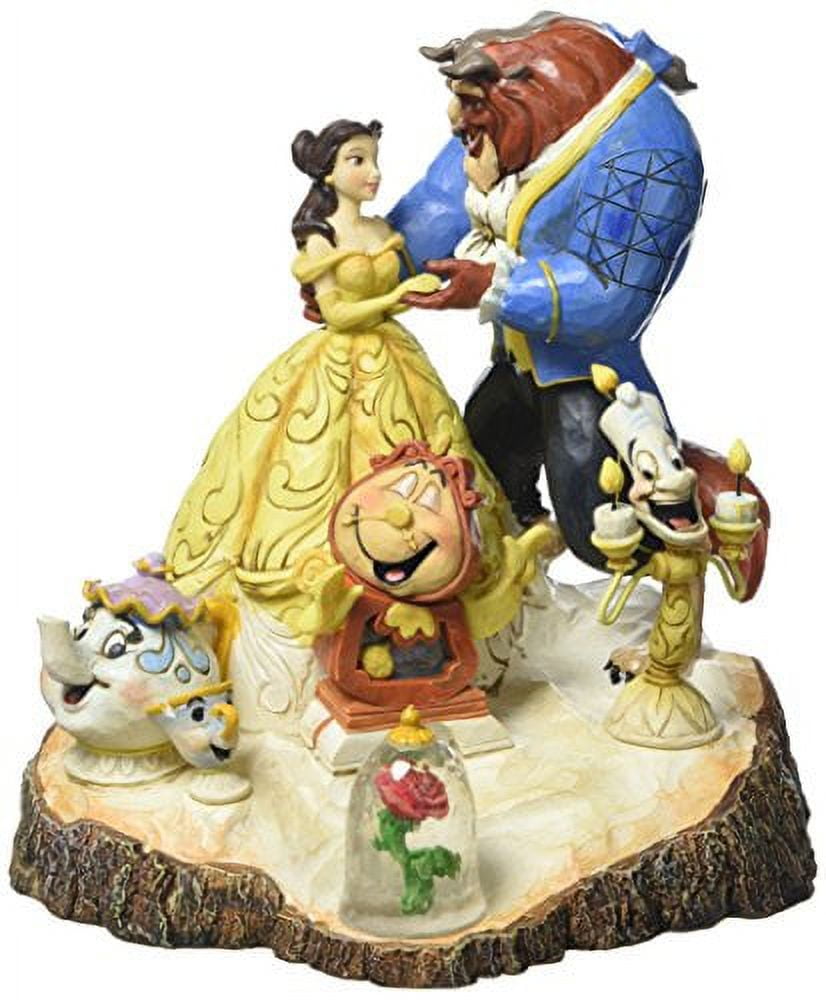 Disney Traditions by good Jim Shore Beauty and the Beast Carved by Heart Stone Resin