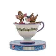 Disney Traditions by Jim Shore  Cinderella  Jaq and Gus Teacup Stone Resin Figurine, 4.25
