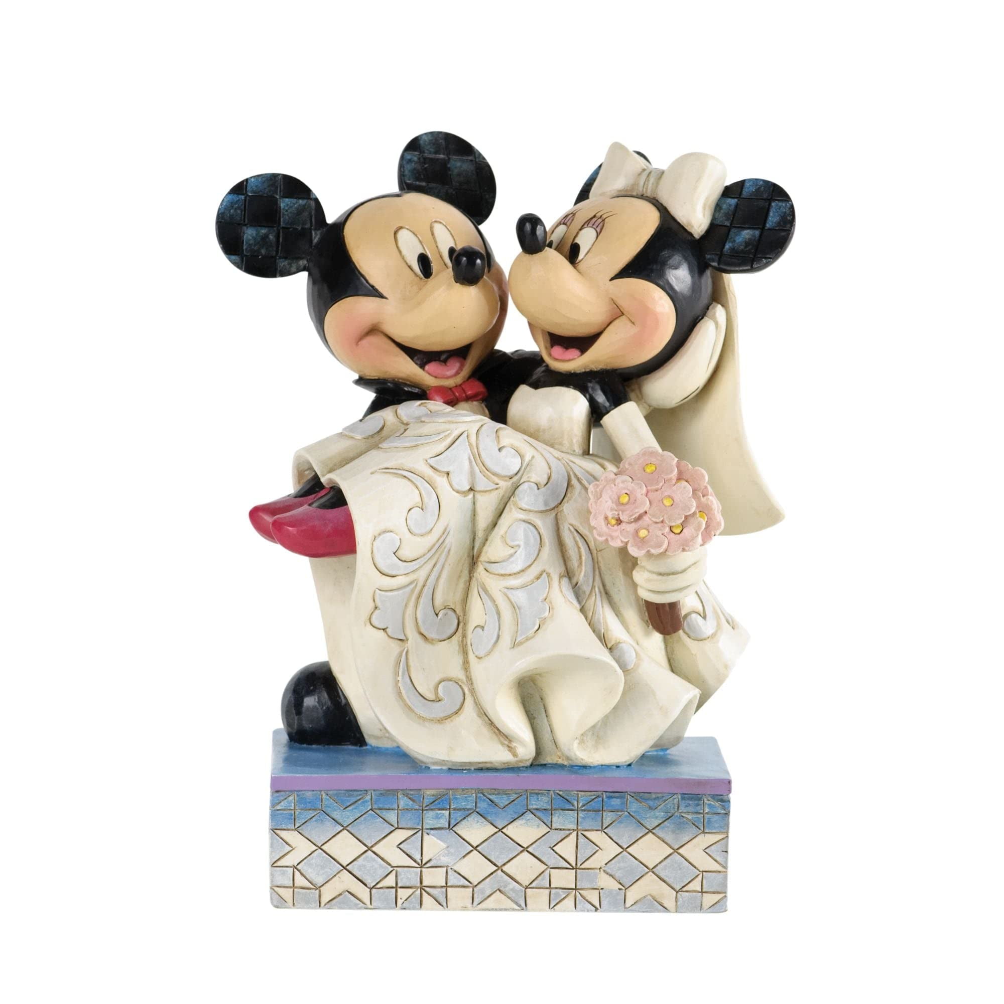Mickey and Minnie Wedding Figurine in Hand-Painted Resin