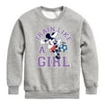 thumbnail image 1 of Disney - Train Like A Girl - Toddler & Youth Crewneck Fleece Sweatshirt, 1 of 5