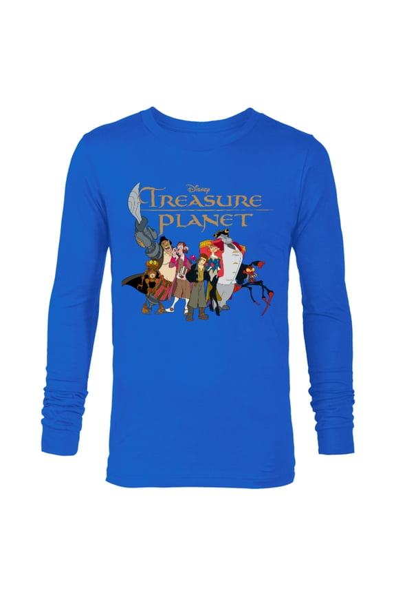Treasure Planet Logo and Characters T-Shirt - Long Sleeve T-Shirt for Men - Customized-Royal