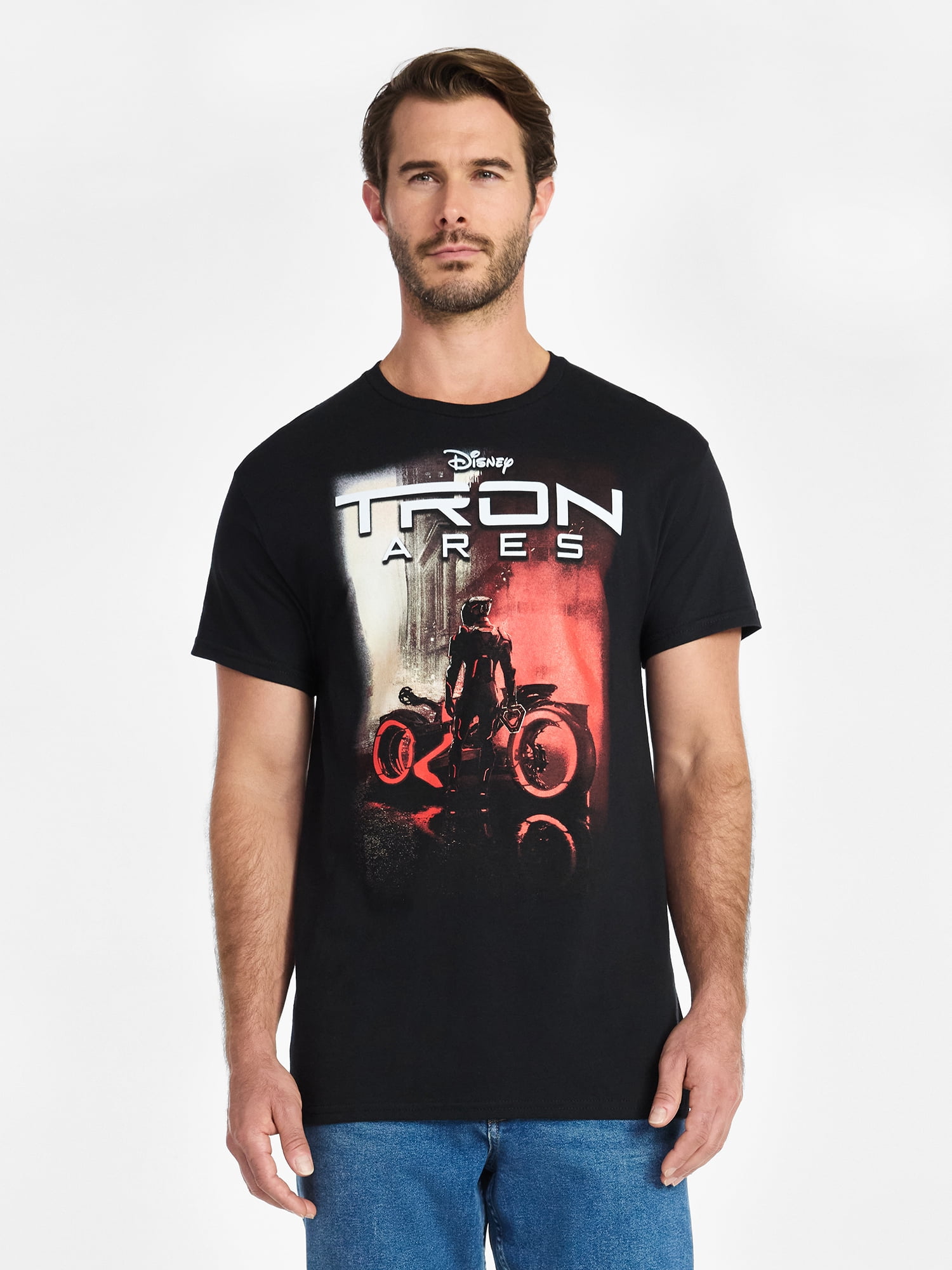 Disney Tron Ares Men's and Big Men's Graphic Tee with Short Sleeves, Sizes S-3XL