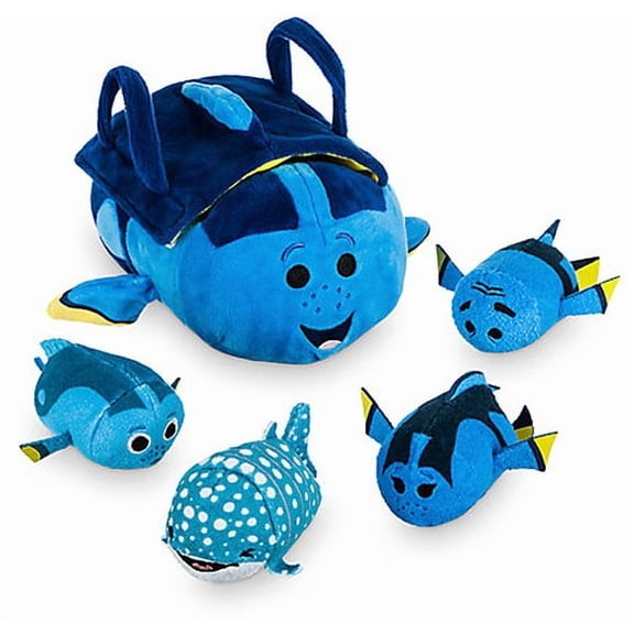 Disney Tsum Tsum Finding Dory Set of 4 Mini Plush & Bag