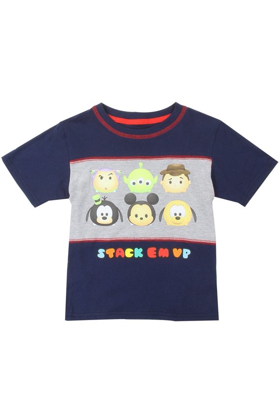 Tsum Tsum Little Boys' Stack Em Up Colorblock Tee