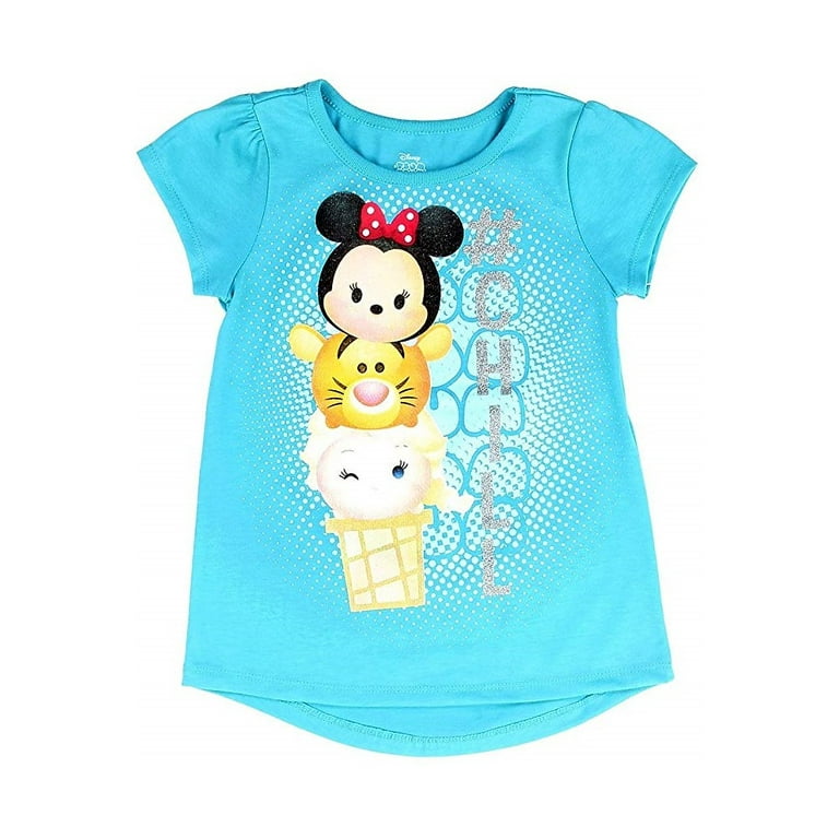 Disney Tsum Tsum Little Girls Tee Aqua 4 Walmart