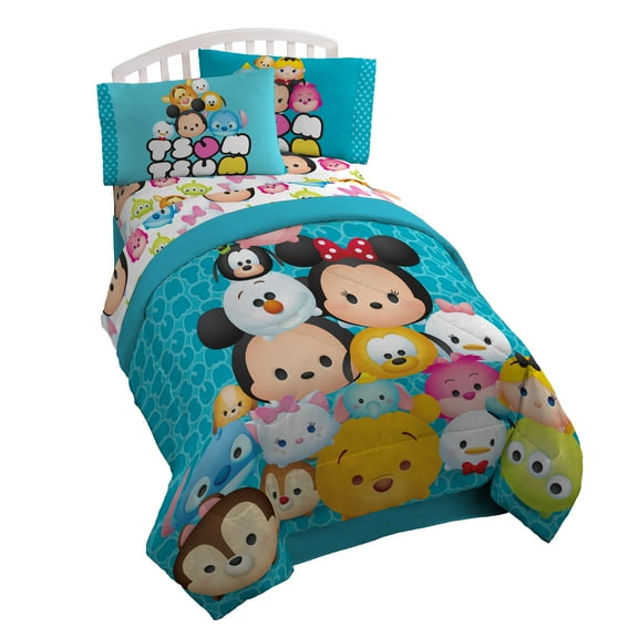 Disney Tsum Tsum Mash Up Teal Twin/Full Comforter