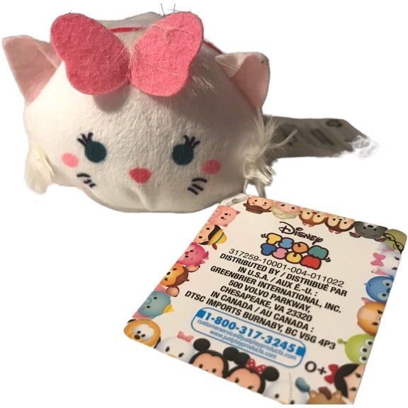 Disney Tsum Tsum Mini Marie Aristocrats Character Plush New w/ Tags Collectible (BONUS 1 FUN CHOPS & 1 TY CARD)