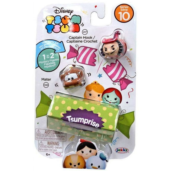 Disney Tsum Tsum Series 10 Captain Hook & Mater Minifigure 3-Pack