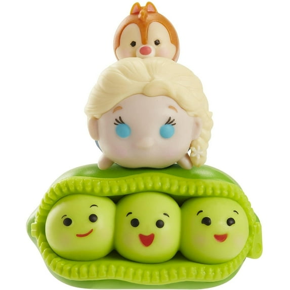 Disney Tsum Tsum Series 2 Dale, Elsa & Peas-in-a-Pod Mini Figures, 3 Pack