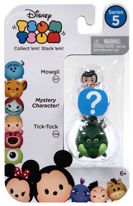 Disney Tsum Tsum Series 5 Mowgli & Tick-Tock Mini Figures, 3 Pack