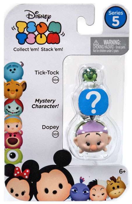 Disney Tsum Tsum Series 5 Tick-Tock & Dopey Mini Figures, 3 Pack