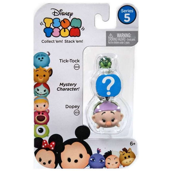 Disney Tsum Tsum Series 5 Tick-Tock & Dopey Mini Figures, 3 Pack
