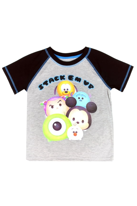 Tsum Tsum Toddler Boys' Stack 'em up Raglan Tee