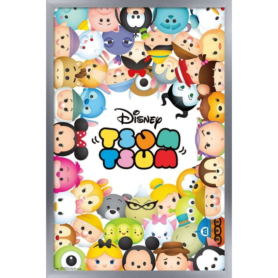 Disney Tsum Tsum Wall Poster, 14.725" x 22.375", Framed