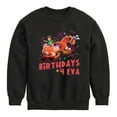 thumbnail image 1 of Disney Turned Red - Celebration - Birthdays 4 Eva - Youth Crewneck Fleece Sweatshirt, 1 of 5