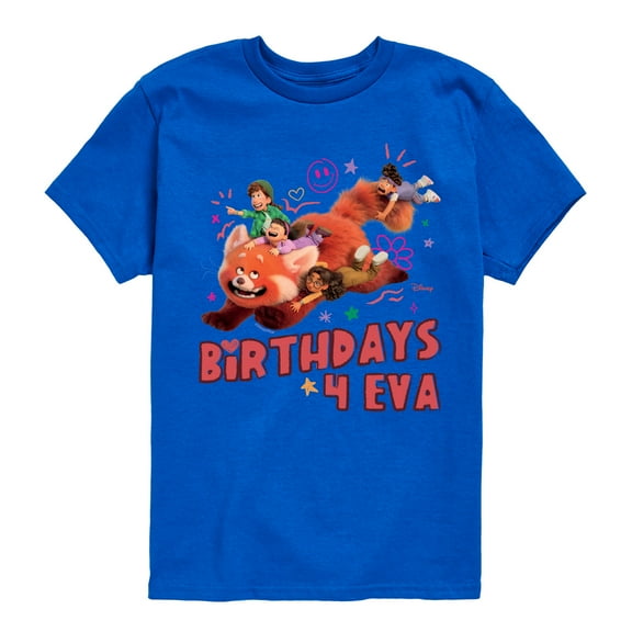 Disney Turned Red - Celebration - Birthdays 4 Eva - Youth Short Sleeve Graphic T-Shirt