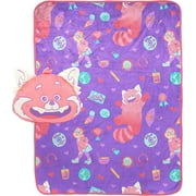 Disney Turning Red Pillow and Blanket Set, 100% Microfiber