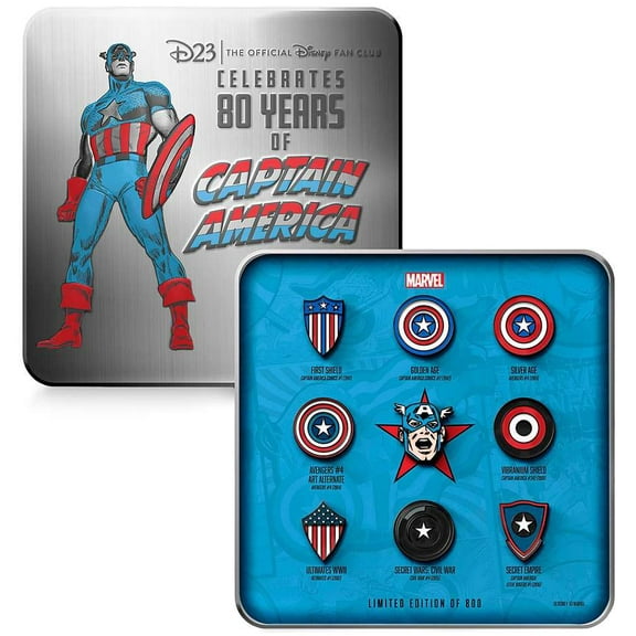 Disney Twenty Three D23 Marvel's Captain America Pin Set