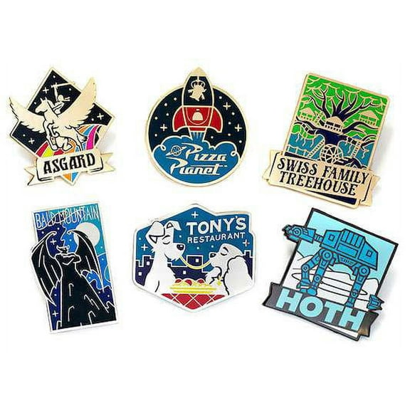 Disney Twenty Three Fantastic Worlds Pin Set
