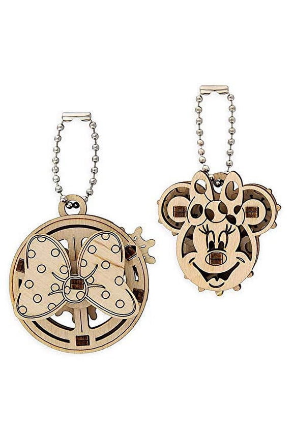 Disney UGears Minnie Mouse and Bow Wooden Keychains