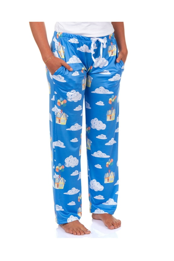 Disney UP Pjs Women's Floating House With Balloons Clouds Pajama Pants