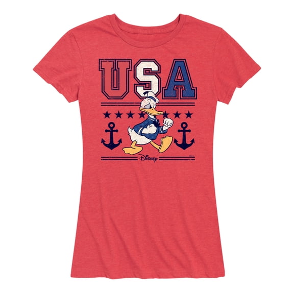 Disney - USA Donald - Women's Short Sleeve Graphic T-Shirt
