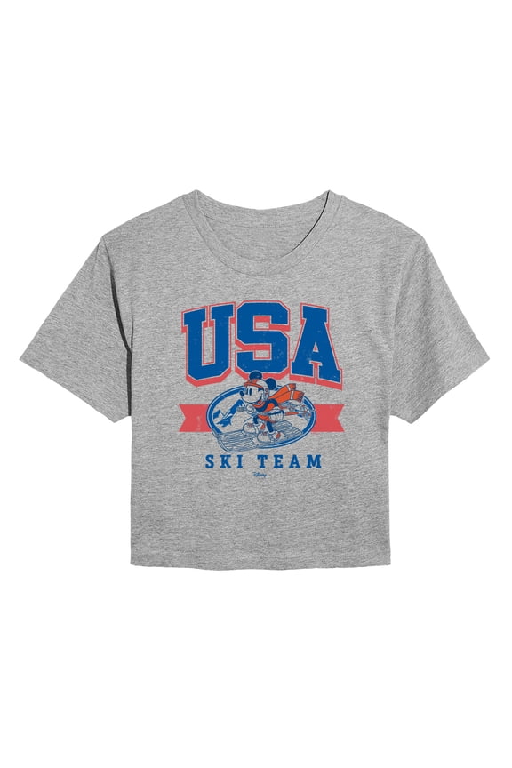 - USA Ski Team - Juniors Cropped Graphic T-Shirt