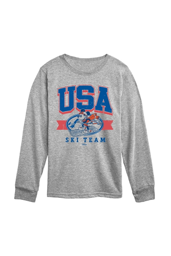 - USA Ski Team - Youth Long Sleeve Graphic T-Shirt