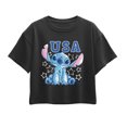 thumbnail image 1 of Disney - USA Stitch Stars - Youth Girl Short Sleeve Boxy Tee, 1 of 4