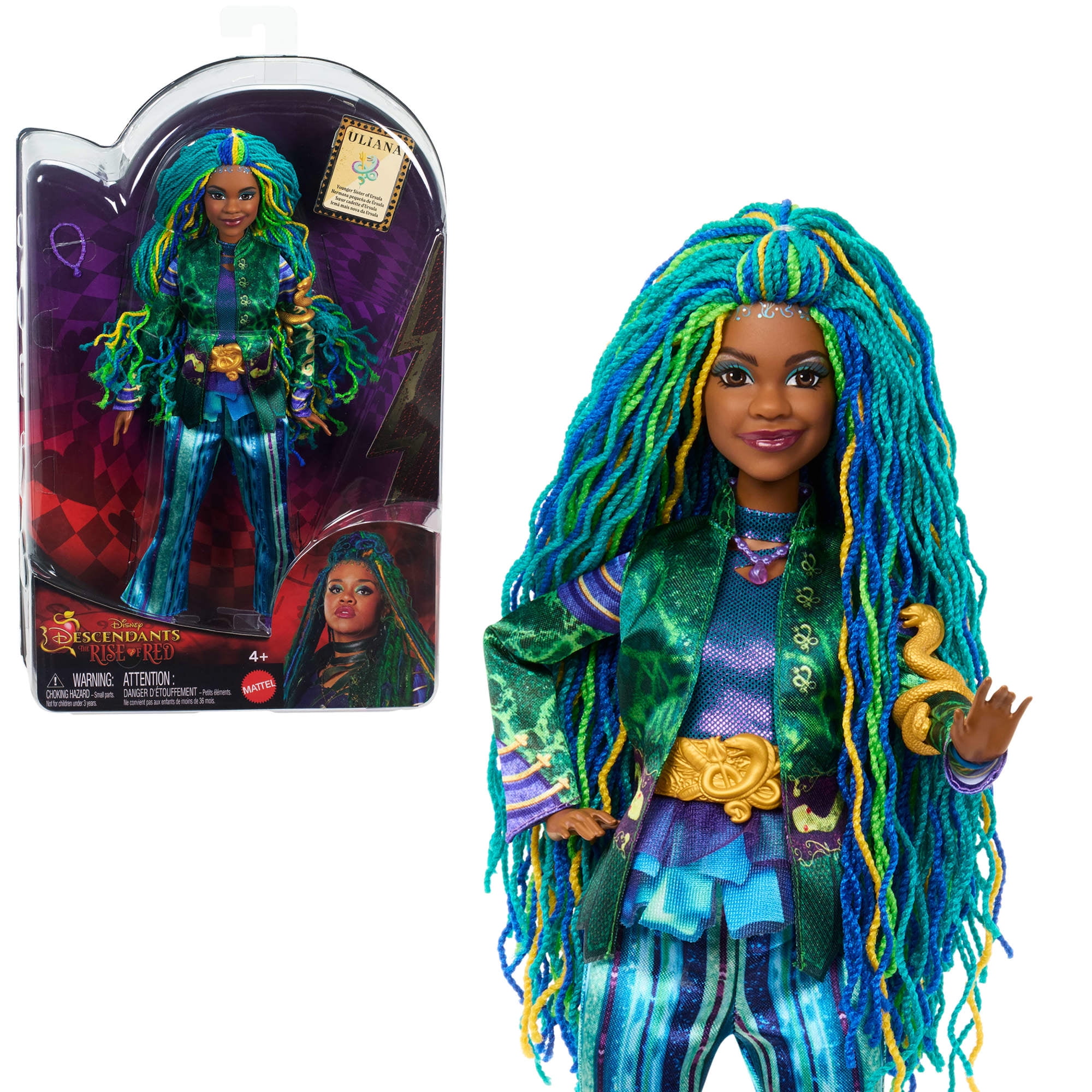 Disney Descendants: The Rise of Red Fashion Doll & Accessory - Uliana, Younger Sister of Ursula