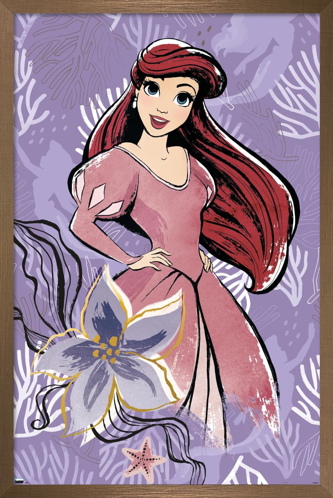 Disney Ultimate Princess Celebration - Ariel Wall Poster, 14.725" x 22.375", Framed