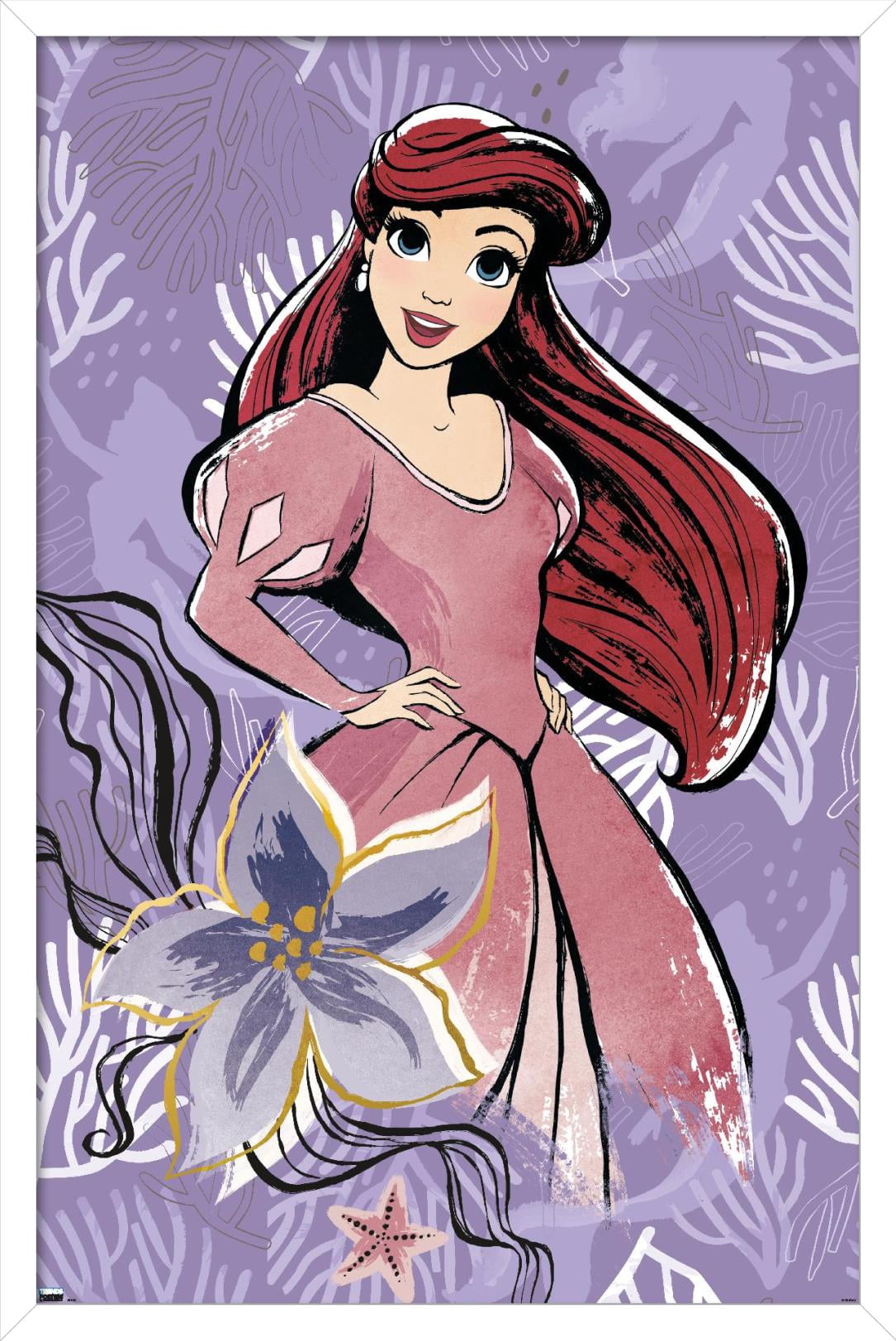 Disney Ultimate Princess Celebration - Ariel Wall Poster, 22.375" x 34", Framed